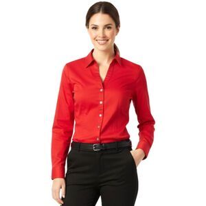 Express The Essential Shirt Red Button-Down Size Small